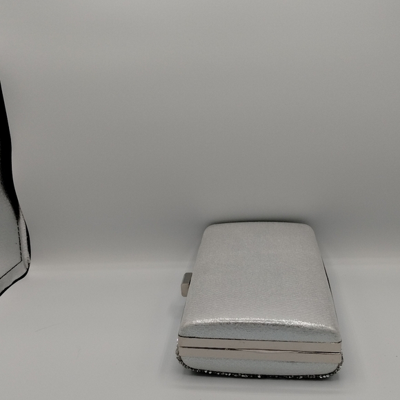 Women's gray glitter clutch bags - Picture 6 of 12